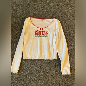 NWOT Santa’s Little Sl*t long sleeve top